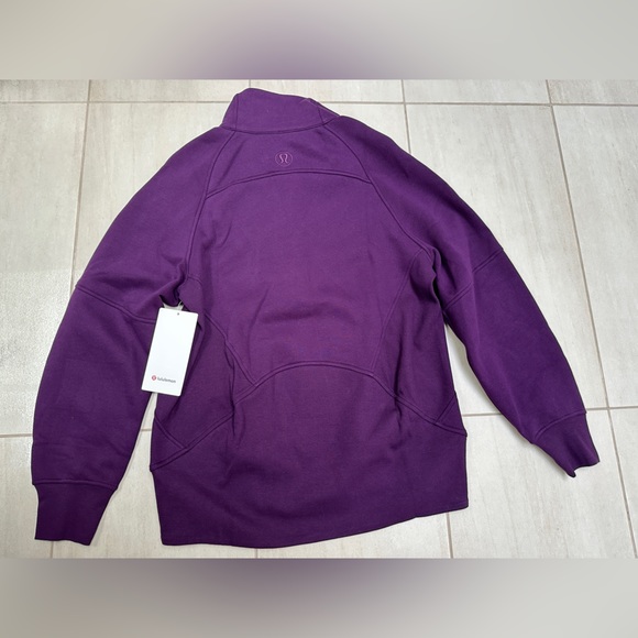 NWT Lululemon Scuba Oversized Funnel-Neck Half Zip (Long) in Deep Purple in XS/S - Picture 2 of 3